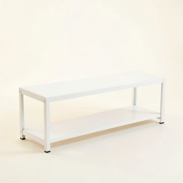 Sage Branch Narrow Outdoor Storage Bench - White (synthetic illustration; no displayed measurements)