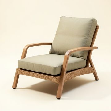 Kassiopeia Patio Chair With Sunbrella Cushions (synthetic illustration; no displayed measurements)
