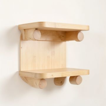 Hazel Branch Wall-Mounted Entryway Organizer Shelf - Beige (synthetic illustration; no displayed measurements)