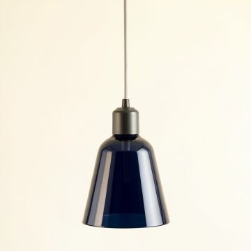 Aspen Brook Pendant Light Suspended From One Plain Cable - Navy (synthetic illustration; no displayed measurements)