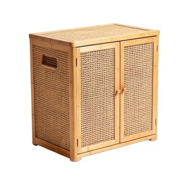 Edward Bamboo Cabinet Laundry Hamper