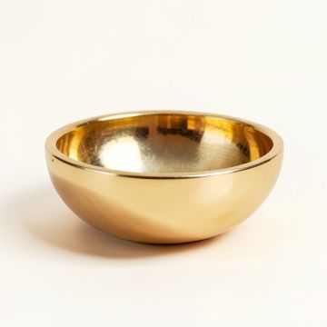 Moon Glass Decorative Bowl In Gold (synthetic illustration; no displayed measurements)