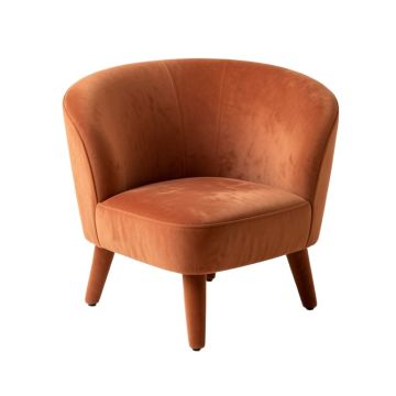 Stone Bluff Upholstered Armchair - Terracotta (synthetic illustration; no displayed measurements)