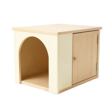Briar Falls Empty Furniture-Style Litter Enclosure - Cream