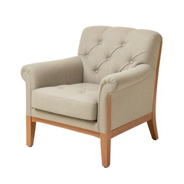 Jayde 30 '' Wide Tufted Linen Armchair