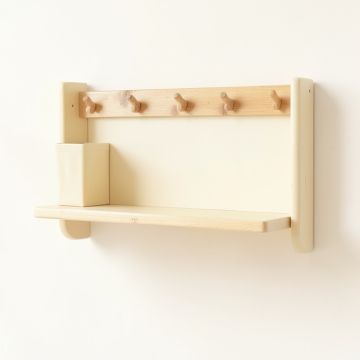 Alder Crest Wall-Mounted Entryway Organizer Shelf - Cream (synthetic illustration; no displayed measurements)