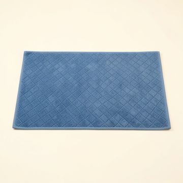 Hazel Branch Bath Mat - Blue (synthetic illustration; no displayed measurements)