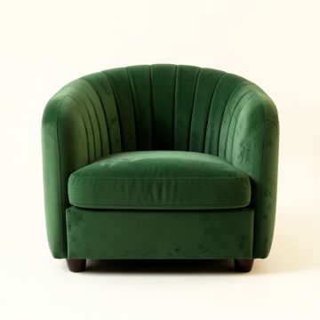Elm Dale Upholstered Armchair - Green (synthetic illustration; no displayed measurements)