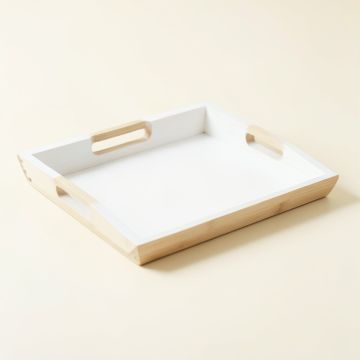 Lake Bend Serving Tray - White (synthetic illustration; no displayed measurements)