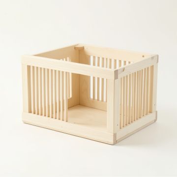 Ridge Falls Empty Furniture-Style Pet Crate - Ivory (synthetic illustration; no displayed measurements)