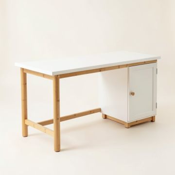 Dawn Arc Empty Workshop Workbench (synthetic illustration; no displayed measurements)