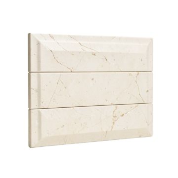 Arabescato Carrara 2 '' X 4 '' Beveled Marble Brick Joint Mosaic Wall And Floor Tile