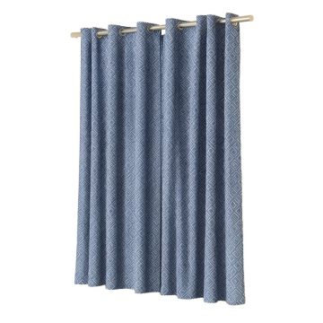 3D Pattern Iv Geometric Semi-Sheer Thermal Rod Pocket Single Curtain Panel