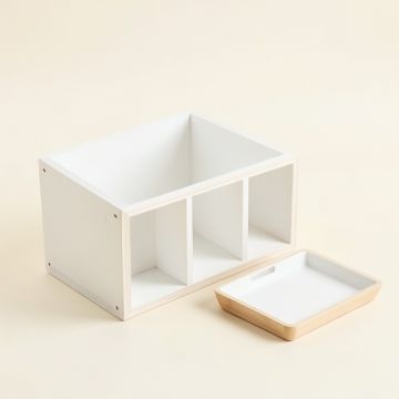 Meadow Branch Empty Coffee-Station Organizer - White (synthetic illustration; no displayed measurements)