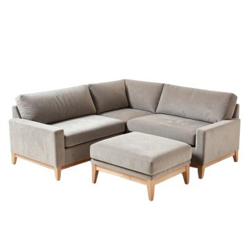 Schafer 123.5 '' Wide Microfiber/Microsuede Left Hand Facing Modular Corner Sectional With Ottoman