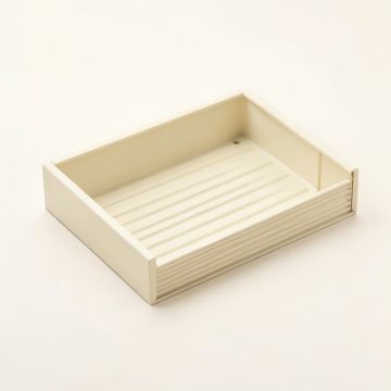 Shore Field Empty Under-Desk Cable Tray - Ivory (synthetic illustration; no displayed measurements)
