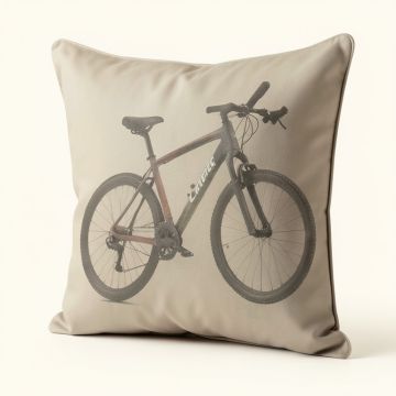 Cortez Bike In The City Throw Pillow (synthetic illustration; no displayed measurements)