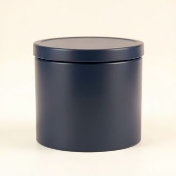 Pine Branch Storage Canister With Lid - Navy (synthetic illustration; no displayed measurements)
