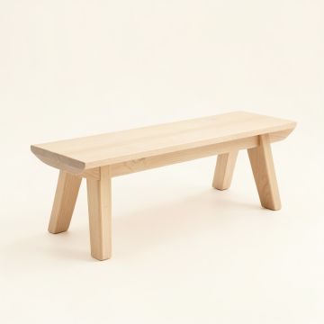 Ash Edge Indoor Bench - Beige (synthetic illustration; no displayed measurements)