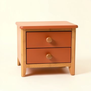 Bay Edge Nightstand - Terracotta (synthetic illustration; no displayed measurements)