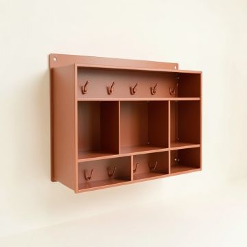 Juniper Branch Wall-Mounted Entryway Organizer Shelf - Terracotta (synthetic illustration; no displayed measurements)