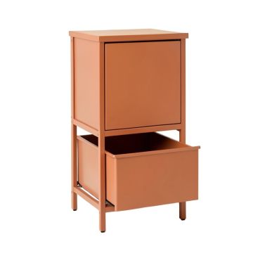 Pine Canyon Freestanding Pull-Out Hamper Cabinet - Terracotta
