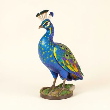 The Regal Peacock Garden Statue (synthetic illustration; no displayed measurements)