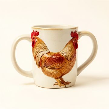 Bober Rooster French Decor Coffee Mug (synthetic illustration; no displayed measurements)