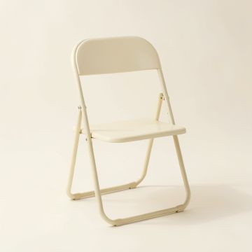 Aspen Bridge Folding Outdoor Chair - Ivory (synthetic illustration; no displayed measurements)