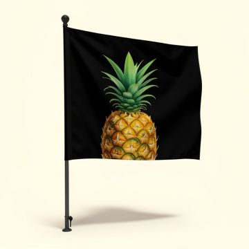 Tebikerei Pineapple Personalized Polyester 18 X 12 In . Garden Flag (synthetic illustration; no displayed measurements)