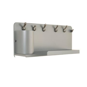 Elm Crest Wall-Mounted Entryway Organizer Shelf - Gray