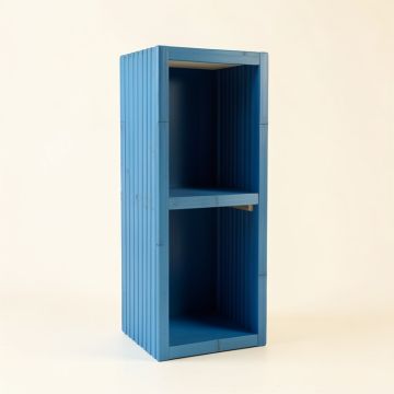 Ash Crest Narrow Cubby Tower - Blue (synthetic illustration; no displayed measurements)