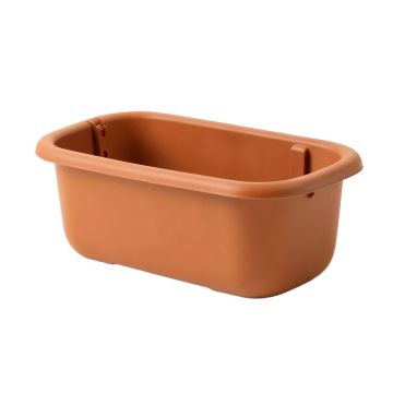 Lake Bridge Empty Railing Planter With Integral Brackets - Terracotta