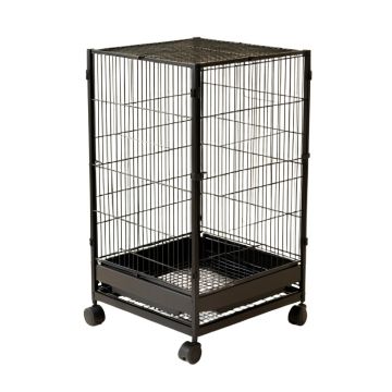 Fonseca 59.8 '' Iron Flat Top Travel Bird Cage With Wheels
