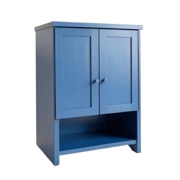 Holly Crest Wall-Mounted Laundry Cabinet - Blue