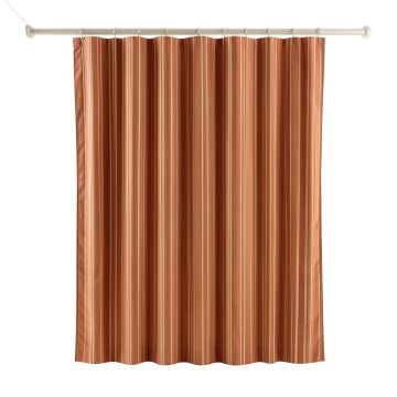 Lake Arc Shower Curtain Hanging Flat From A Plain Rod