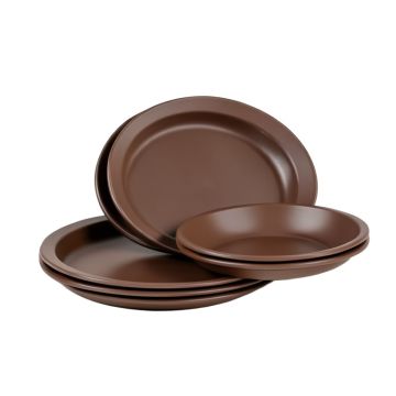 Jarl Cubby Bear 12 Piece Melamine Dinnerware Set , Service For 4