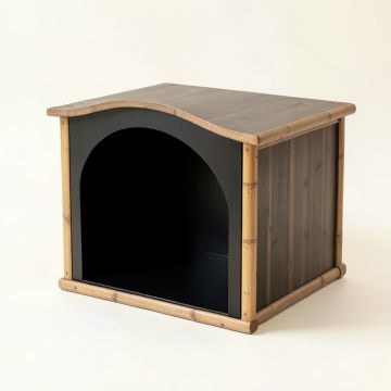 Dawn Branch Empty Furniture-Style Litter Enclosure - Black (synthetic illustration; no displayed measurements)