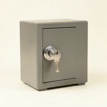 Small Safe With Key Lock (synthetic illustration; no displayed measurements)