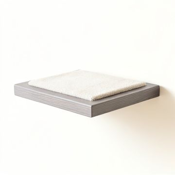 Cedar Brook Wall-Mounted Cat Perch - Gray (synthetic illustration; no displayed measurements)