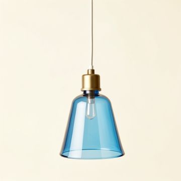 Fern Brook Pendant Light Suspended From One Plain Cable - Blue (synthetic illustration; no displayed measurements)