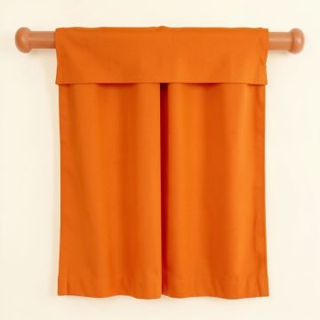 Tangerine Room Darkening Rod Pocket Curtain Panels (synthetic illustration; no displayed measurements)