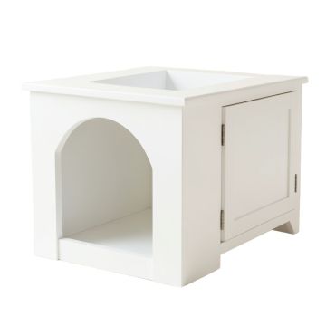 Harbor Crest Empty Furniture-Style Litter Enclosure - White
