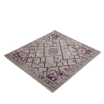 Tarboro Geometric Handmadetufted Gray/Purple Area Rug