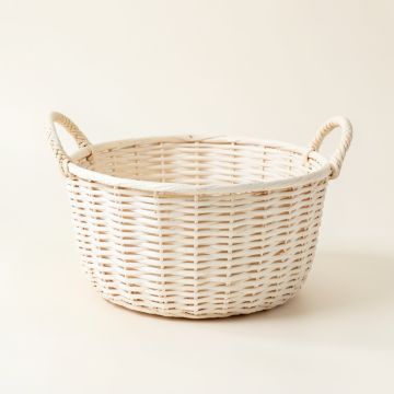 Rowan Bridge Empty Storage Basket - White (synthetic illustration; no displayed measurements)