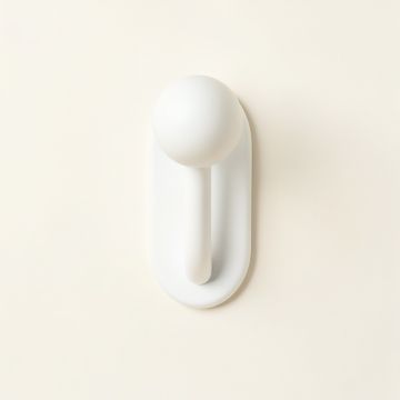 Clay Crest Wall-Mounted Robe Hook - White (synthetic illustration; no displayed measurements)