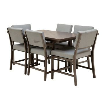 California Square 2-Person 27.6 '' Long Bar Height Dining Set With Cushions