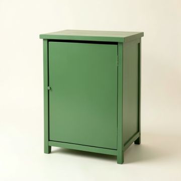 Willow Dell Freestanding Pull-Out Hamper Cabinet - Green (synthetic illustration; no displayed measurements)