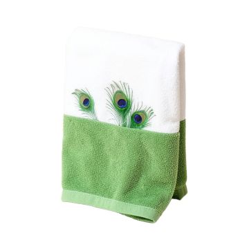 Paris Peacock On Bird Cage Hand Towel