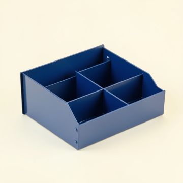 Elm Bridge Empty Coffee-Station Organizer - Blue (synthetic illustration; no displayed measurements)